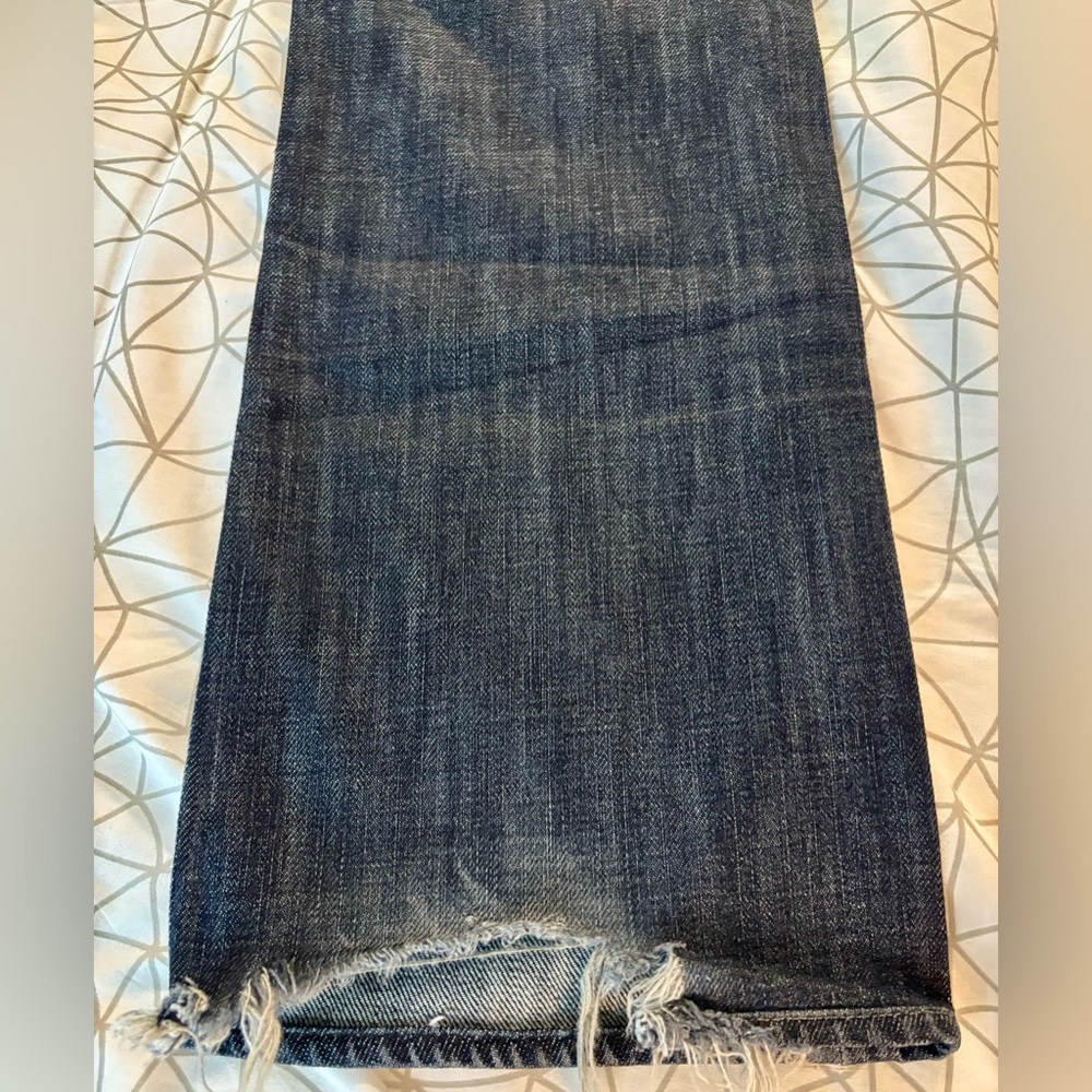* 7 For All Mankind Dark Blue Distressed bootcut lowrise jeans 31x30 * - Picture 12 of 12